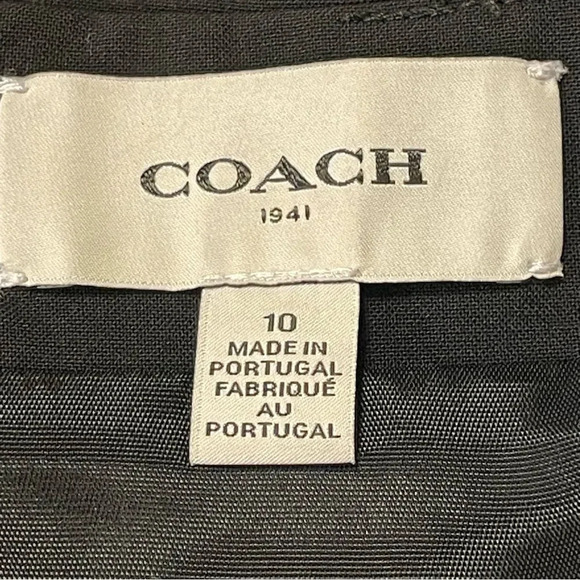COACH Inverted Pleat Skirt in Black - Picture 4 of 5